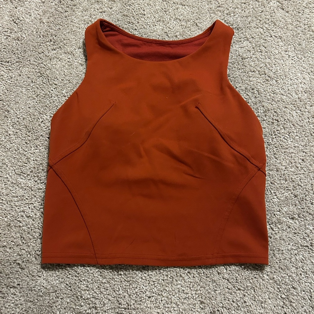 Lululemon Athletica Red and Orange Razorback Tank Top